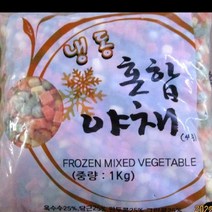 냉동 혼합야채 4종 1KG 완두 빈 옥수수 당근 식자재 장보기, 단품, 단품