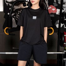 순이들 여성 기능성 바코드 반팔 반바지 트레이닝 세트