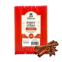 The Honey Jar Cinnamon Flavored Raw Honey Sticks - Pure Honey Straws For Tea Coffee or a Healthy T, 1
