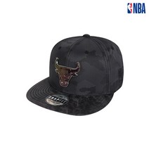 NBA CHI BULLS 조립형 장식 스냅백 HYFLAT CAP-R_젯블랙