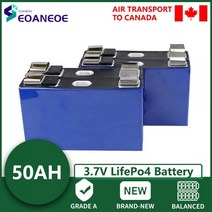 인산철 배터리 A 등급 3.7V 50AH Lifepo4 팩 리튬 철 인산염 프리즘 셀 팩 12V 24V RV 보트 골프 카트 1-32 개입 155126, 32PCS