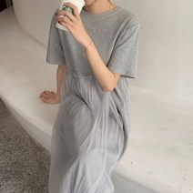 [바보사랑] 여성 여름 봄 레이스 반팔 원피스 드레스