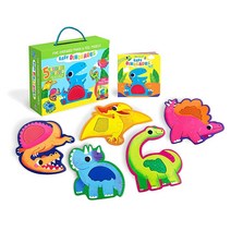 Little Hippo Books 베이비 다이노소어 용 감각 장난감 책 & 퍼즐 세트