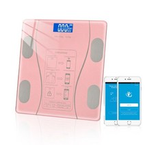 체중계 가정용 몸무게 측정기블루투스 체지방 규모 스마트 욕실 저울 무선 디지털 무게 바디 구성 분석기, 하나, 05 pink