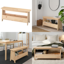 이케아 벤치 PERJOHAN 페리오한 수납벤치 소나무 100 cm