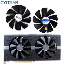 컴퓨터 사파이어 Radeon RX 470 480 580 570 니트로 마이닝 에디션 RX580 RX480 게임용 비디오 카드 냉각 팬용 CF1015H12D 쿨러 팬 2 피스