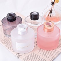 [캔들이케아] 120ml 심플 원형 디퓨저용기(캡포함), 투명용기/실버캡