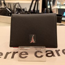 피에르가르뎅 01G1292UDK1FR 블랙&핑크 컬러 콤비 여성 3단 중지갑 사피아노 소가죽 스크래치 강하고 수납력 좋은 여성 중지갑