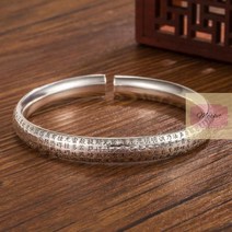 라운드_반야심경_불경_S999_빈티지_뱅글_실버_은팔찌 62D2