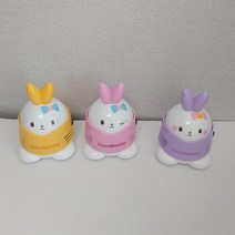 토끼 미니 책상 지우개가루 청소 키보드 먼지청소 오피스 문구 데스크 탁상용, 옐로우
