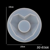 호환 콘크리트 실리콘 몰드 만들기 다육이 식물 3D 화분 아로마 테라피 석고 촛대 DIY 시멘트 냄비 금형, [01] Q-heart-shapedA