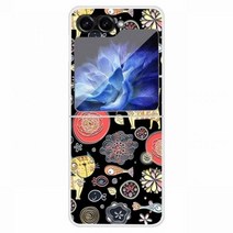 만화 플라스틱 투명 케이스 하드 PC 커버 삼성 갤럭시 Z 플립 5 5G 용 범퍼