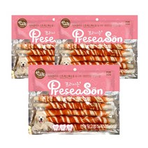 프리시즌 딩고껌 24cm 대형견 5p 덴탈껌, 연어 x 3개
