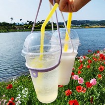 시감마켓 실리콘 드링크백 커피 컵 캐리어 테이크아웃컵 홀더 7색상, 퍼플, 상세페이지 참조5