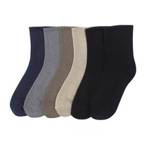 싹스탑 남성 무압박양말 6족 - 남자 압박없는 무지 양말