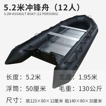 고성능 모터 보트 선외기 배 레져 피싱 낚시 바다낚시 밸리 레저 고무, 5.2m 강화보트(12명)
