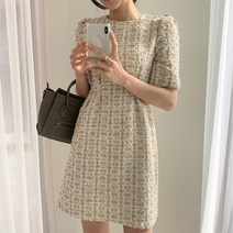 런메시 Runmecy 여성 봄 프렌치 빈티지 조거 A라인 스커트 원피스