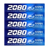 2080 어드밴스 블루 치약 150gX5개, 150g, 5개