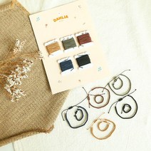 Dahlia 실반지 실팔찌 만들기 세트 DIY 키트 6type 소원 우정, 상세설명 참조, 베이직 1mm어텀팔레트