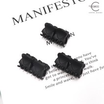 코욜하우키 [당일무배] 6개 세트 블랙 미니 집게핀 여성 헤어 고정핀 머리핀 앞머리핀