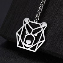 곰돌이 키링 귀여운 가방꾸미기 cooltime keychain 여우 호랑이 늑대 곰 개 커플키링 열쇠고리, 사슬로, 곰-1