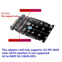 데스크탑 컴퓨터 M.2 SSD to U.2 어댑터 2 in 1 NVMe 키 B/M NGFF PCI-e SFF-8639 PCIe M2 컨버터 M2EC, 한개옵션0