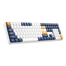 GD108 블랙 110 키 게임용 기계식 키보드 2.4G 무선 및 USB 타입-C 유선 키보드 PC 노트북 용, 노란색 스위치, GD108-Sky Blue