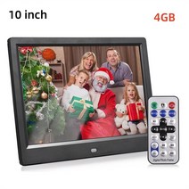 스마트 디지털액자 10 인치 디지털 사진 프레임 1024x600 HD 전자 앨범 U 디스크 비디오 스크린 플레이, 03 4GB Black_02 미국 플러그