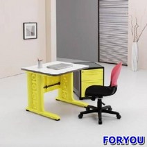 Foryou2789 일자형책상 컴퓨터책상 조립식책상 철제책상 책상 책장 책꽂이, 그린 아이보리