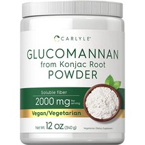 [타임딜] 칼라일도만난파우더 355ml12온스 곤약 파우더 똑 비건 및 상승자 GMO 프리 글루텐