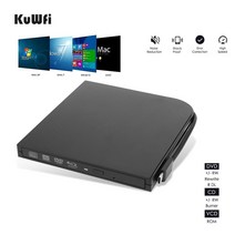 광학디스크 드라이브외부 블루 레이 DVD 드라이브 버너 플레이어 USB3.0 Type-C DVD-RW VCD RW 지원 BD-ROM, 한개옵션0