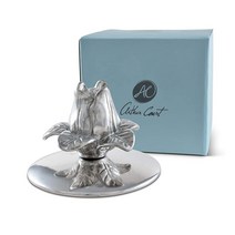 Arthur Court 쉘 냅킨 무게 또는 사무실 문진 야외 페이퍼 타월 홀더 금속 원 사이즈 실버 베이스 지름 9.5cm(3.75인치)