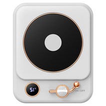 스마트 머그워머 보온받침 오래 온도조절 컵홀더 따뜻함 디지털 항온컵받침 휴대용 사무실용 선물, 흰색