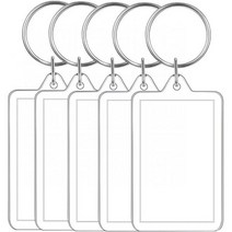 사진 열쇠고리 액자 펜던트 기념품 장식 버클 크리에이티브 DIY 선물, Clear Small, 1.3×2in