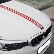 BMW 3 4 5 7 시리즈 본넷 데칼 포인트 스티커, 01. 1Color FULL SET, 05. 레드