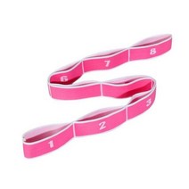 요가 당겨 스트랩 벨트 폴리 에스터 라텍스 탄성 라틴 댄스 스트레칭 밴드 루프 요가 필라테스 체육관 피트니스 운동 저항 밴드, 핑크 화이트
