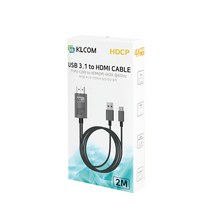 케이엘컴 USB 3.1 C타입 to HDMI 스마트폰 tv연결 미러링 케이블 (충전타입)