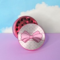 충전 그라인더 날 사포 핑크 나비 넥타이 그라인더 40MM 4 겹 미니 스위트 알루미늄 합금 소녀용 향신료 잔, 02 40MM