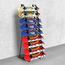 스노우보드 스케이트보드 서핑보드 랙 선반대 거치대, 흰색 바닥(25X25X68CM) 4층