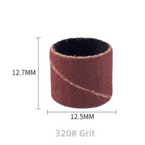 실습 공구 부품 그라인더 용 사포 노즐 연마 도구 유리 연마재용 그라인딩 휠 드럼 샌더 네일 드릴 비트, 08 12-320 Grit, 04 100 PCS