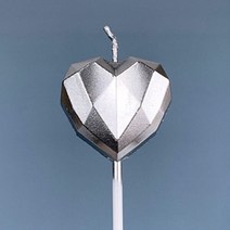케익초(실버하트) 1개 // 양초 생일초 이벤트초 케익초
