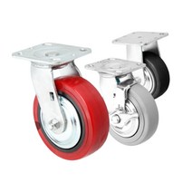 중량캐스터 운반구 고하중 8인치 바퀴 밑판소, 중량용8인치(밑판 소)우레탄적색고정