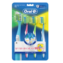 오랄비 크로스액션 플라그가드 40모 칫솔, 3개, 3개입