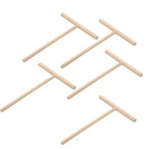크레페기계 메이커 가정용 원형 밀전병 다용도 T모양의 나무 스프레더 스틱 우드 크레페 제조기 팬케이크, 05 5pcs