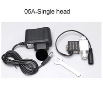 물고기 탱크 CO2 솔레노이드 밸브 AC100240V 범용 버전 솔레노이드 밸브 링크 4x6mm 파이프 CO2 레귤레이터 발전기 액세서리, W05A-Single head+DC12V US plug