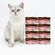 동동이네 고양이 간식 ANF 고양이캔 참치와 게맛살 젤리소스 95g 길냥이 통조림 주식캔, 24개