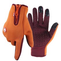 얇은발열장갑 등산벙어리 패팅 오프핑거 등산용Winter Warm Gloves Touchscreen Cold Weather Driving Glov, 06 Orange_03 L
