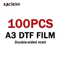 20 50 100pcs a3 dtf 필름 양면 매트 모든 엡손 a3 a2 l1800 r1390 p400 r2000 r2880 r2400 4880 프린터 모델