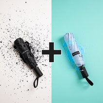 (1+1) 튼튼한 파스텔 3단 자동우산