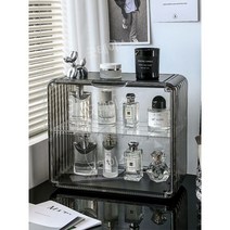 향수쇼케이스 향수 진열대 투명 디스플레이 캐비닛 탁상 화장대 화장품 정리함 수납 케이스, C. 투명 화이트